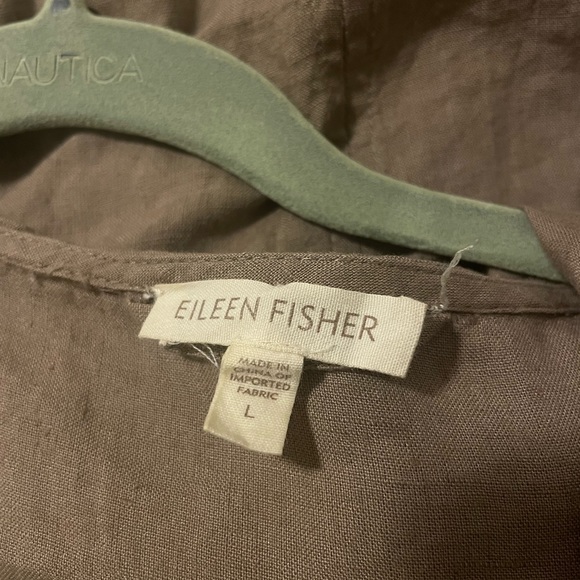Eileen Fisher 100% Irish Linen Hooded Jacket with Pockets and Drawstrings EUC - Picture 10 of 11